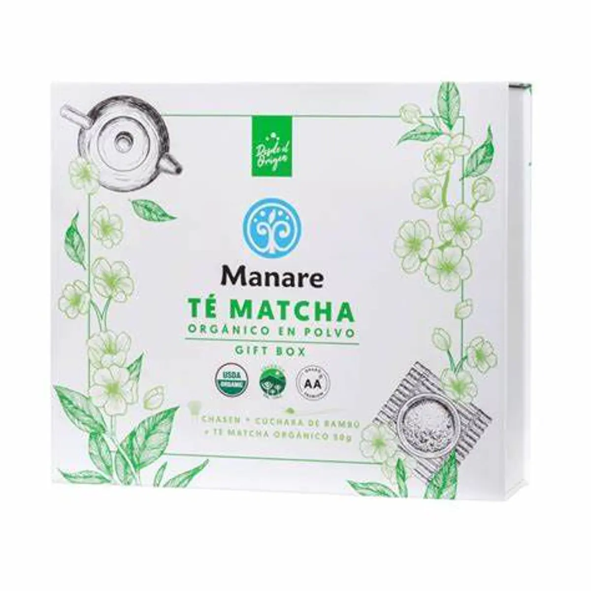 TÉ MATCHA EN POLVO GIFT BOXORGÁNICO-50 GRS. (Manare)